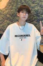 ！2025夏季新款男士鹿皮绒印花短袖T恤情侣半袖TL2418特P19，男装T恤，电商B220