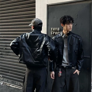 有货。夹克男拉链cleanfit短款机车服痞帅外套W6952-P65图片