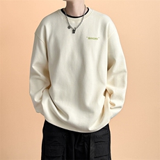 现货-2025春季新款圆领宽松卫衣男潮牌重磅长袖A351-AT2513-P50，男装卫衣，电商A351