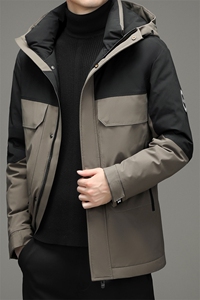 冬季中老年加厚羽绒服中年爸爸冬装连帽外套上衣MYYL21931-P275图片