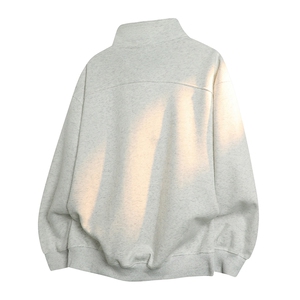 抖音得物高品质秋冬美式重磅结构织带撞色立领印花卫衣外套AW7008图片