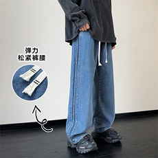 牛仔裤男港风直筒裤宽松美式复古休闲牛仔裤CK2335-P45控78，男装牛仔裤，星座717