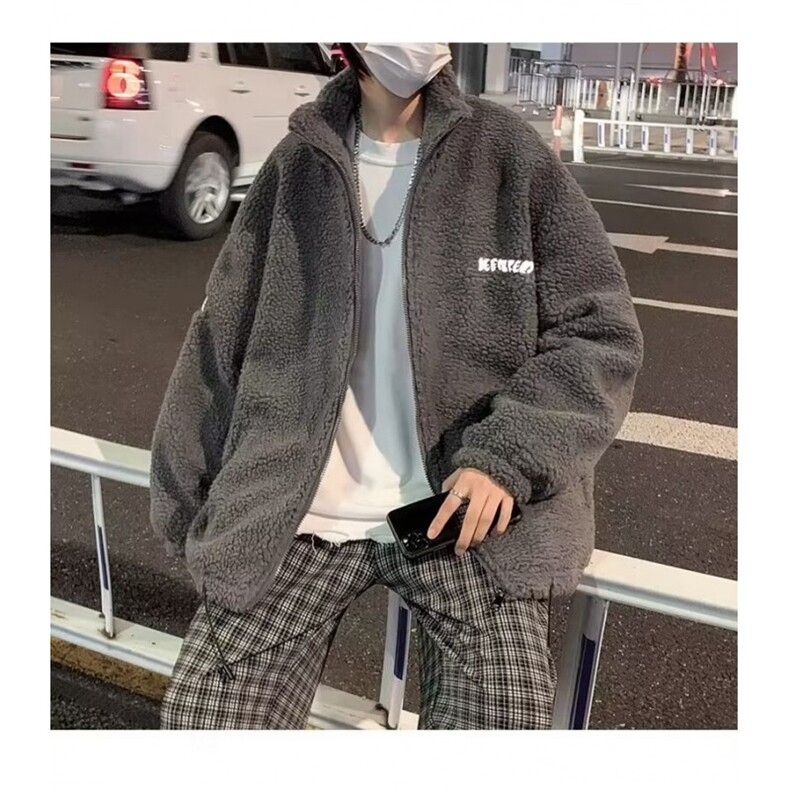 F557P52秋冬男装羊羔毛加厚外套冬装男装休闲时尚图片