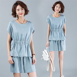 优雅时尚潮流气质套装/套裙2021年夏季短袖个性气质图片
