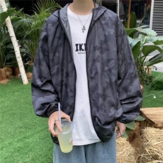 防晒衣时尚拉链标准日系男气质慵懒青春流行新款夏季FS68P38，男装防晒衣，星座410-2