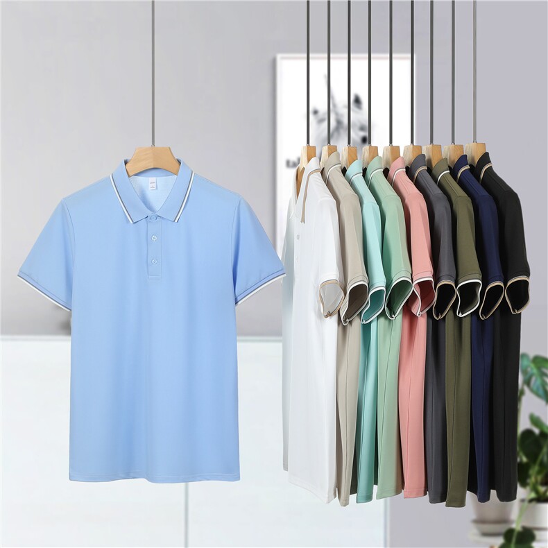 t恤短袖polo衫工作服时尚男女翻领工装订做4S店工服印字logo图片
