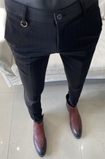 春季西裤男修身直筒高级感商务休闲裤男士裤长裤906九分9069—P55，男装休闲裤，电商B368