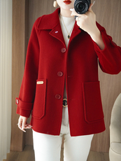 2025年秋季新款女士百搭大衣，女装双面呢大衣，乾庄羊绒