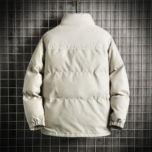 立领男士棉衣皮棉服拼接潮流冬季棉袄青年新款潮A266-P01-P80图片