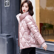 羽绒棉服女冬季2021新款时尚小个子加厚轻薄棉衣棉袄外套现货，女装棉衣/棉服，一安秀