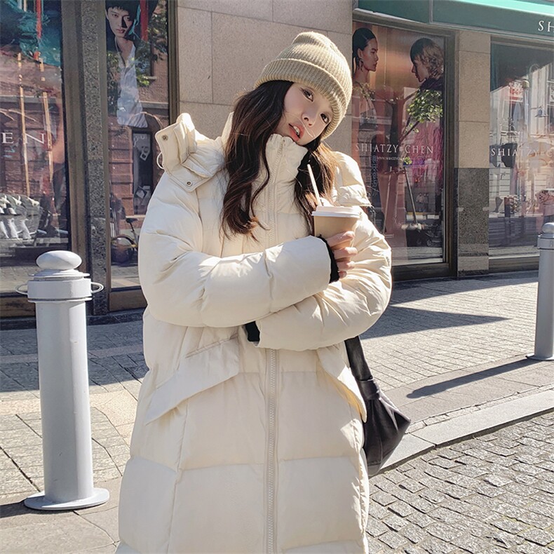 连帽长款羽绒服(50绒300-350g)2C016-9030-P320-K489,女装羽绒服,2C016