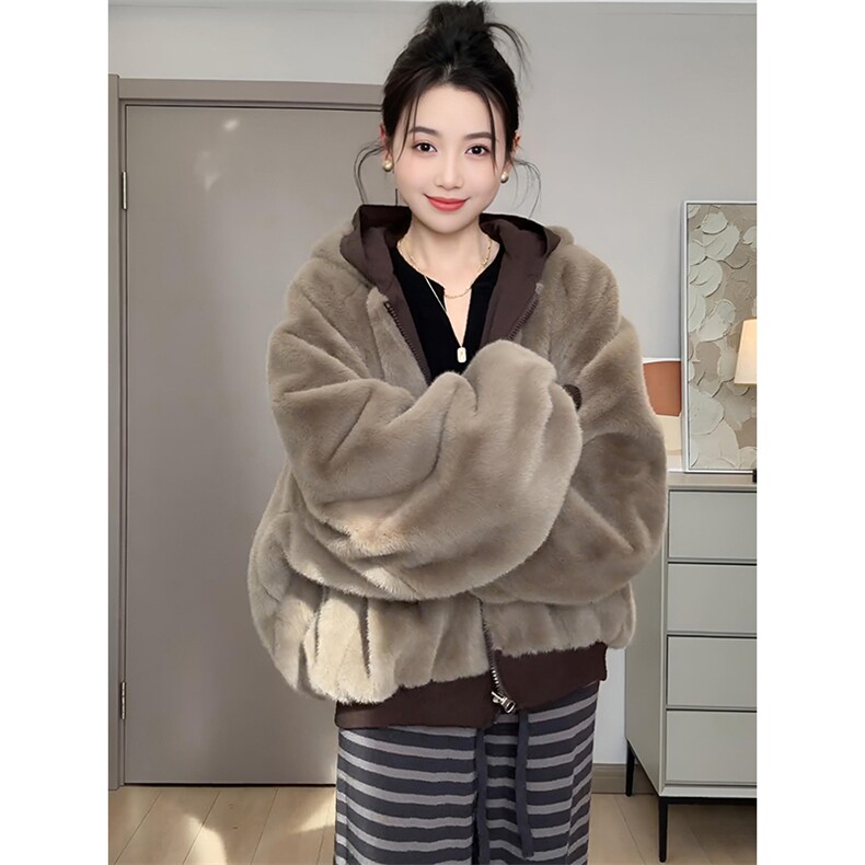 两面穿现货重磅短款座山雕棉衣男女双面穿毛毛绒棉服加厚外套,男装棉衣,电商A486-1
