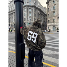 JY126-P54美式复古做旧数字迷彩连帽卫衣春季男女休闲套头网图，男装T恤，星座1501-3
