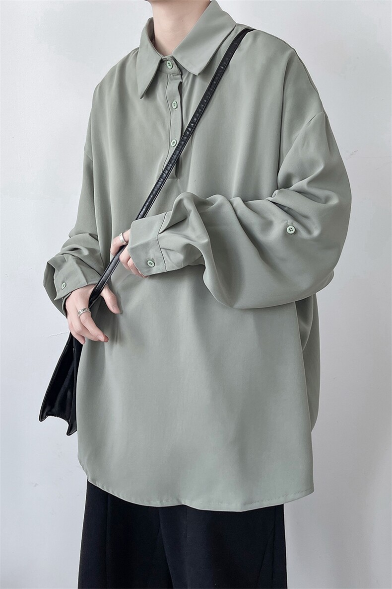 现货宽松长袖套头衬衫男KD558-P50,男装衬衫,电商D312-1