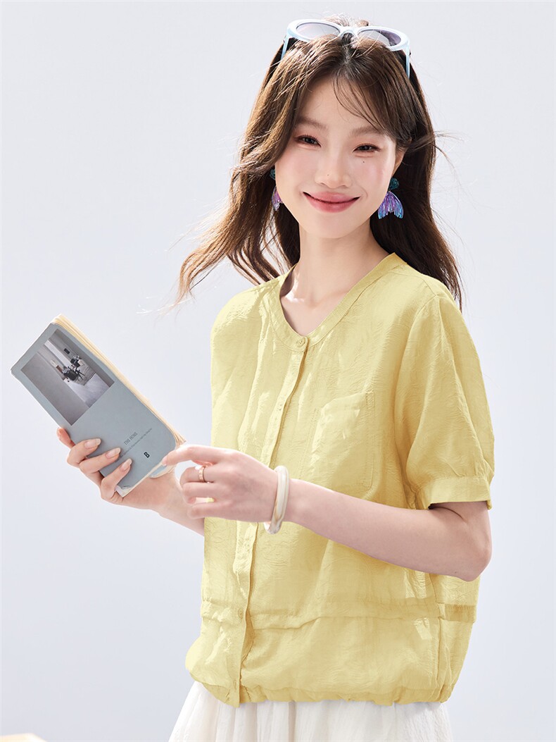 现货2026夏装新款时尚时尚透气衬衣女士上衣,女装衬衫,木子恋