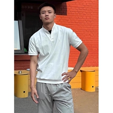 亨利领短袖polo衫男款收袖口修身半袖复古痞帅正肩T恤TW161，男装Polo衫，星座1116A（原606A-3）