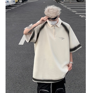 polo衫短袖t恤男 夏季宽松休闲半拉链体恤衫 XZ514-2-202481-P63图片