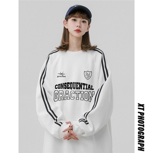 中性风 23新款秋季时尚百搭宽松字母印花卫衣B903P45控68图片