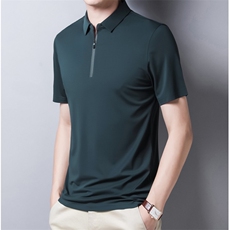 半拉链Polo衫男士夏季新款中年纯色短袖T恤休闲时尚翻领衣服男款，男装Polo衫，电商B212（原钱塘6029）