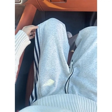 美式三条杠卫裤男秋季裤子直筒运动裤X529-P37，男装休闲裤，星座208-5