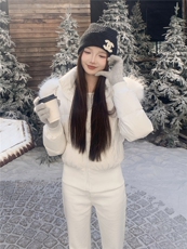 新款现货2181-P335=K469白鸭绒90绒配高仿毛领可脱卸，女装羽绒服，然然