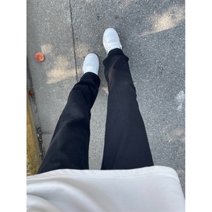 【有货】N083HH-特P32黑色修身直筒牛仔裤男美式高街cleanfit裤子图片