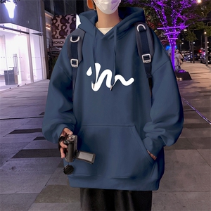 CM052P60加绒65纯棉卫衣秋冬新款连帽美式宽松情侣帽衫港风外套潮图片