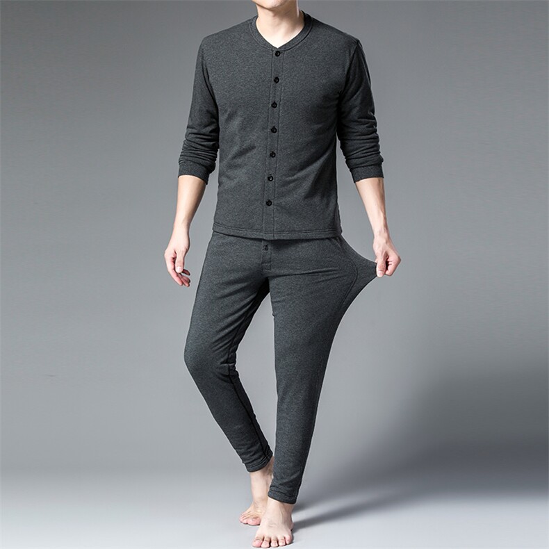 男士2023冬纯填充棉衣修身开衫套装GBN915-T-P380,男装针织衫/毛衣,钱塘6003（原4033）