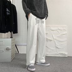 秋季休闲裤男ins潮嘻哈运动卫裤印花抽绳束脚九分裤子K1314-P28，男装休闲裤，星座512-2