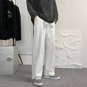 秋季休闲裤男ins潮嘻哈运动卫裤印花抽绳束脚九分裤子 K1314-P28图片