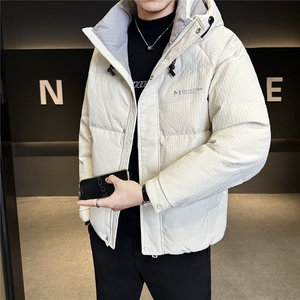 冬季店主风新款连帽标羽绒服男 短款保暖羽绒外套Y12006-P265，男装羽绒服，电商A237