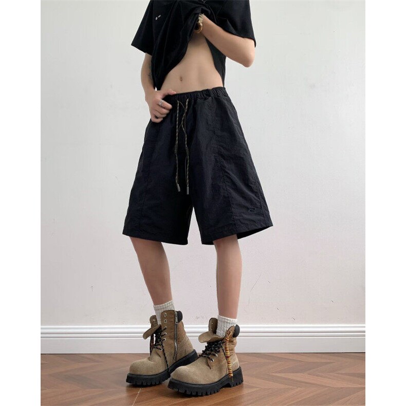 透气速干休闲短裤男2026夏美式潮牌五分裤篮球运动裤子K6455-P34，男装牛仔裤，星座412-3