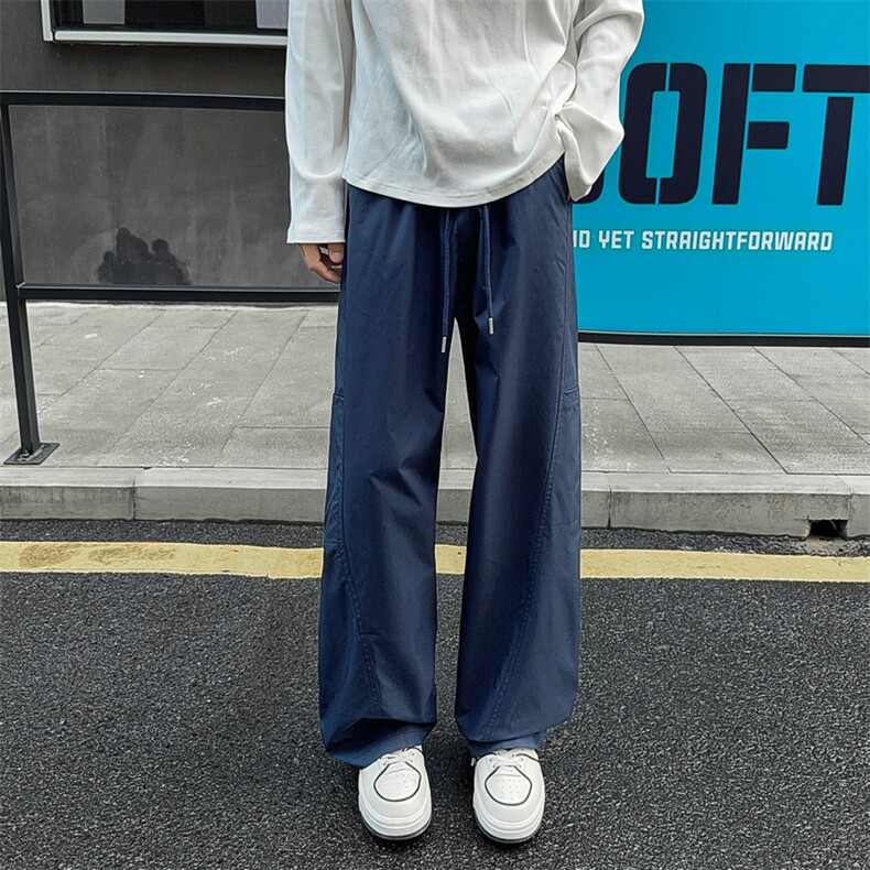 老钱风美式复古运动裤三防冲锋裤直筒休闲裤504-K254-特P25控49，女装休闲裤，星座504