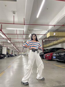 夏季新款条纹半袖图片