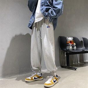 秋季休闲裤男宽松束脚裤百搭卫裤D329-QM1108-P50-控68图片