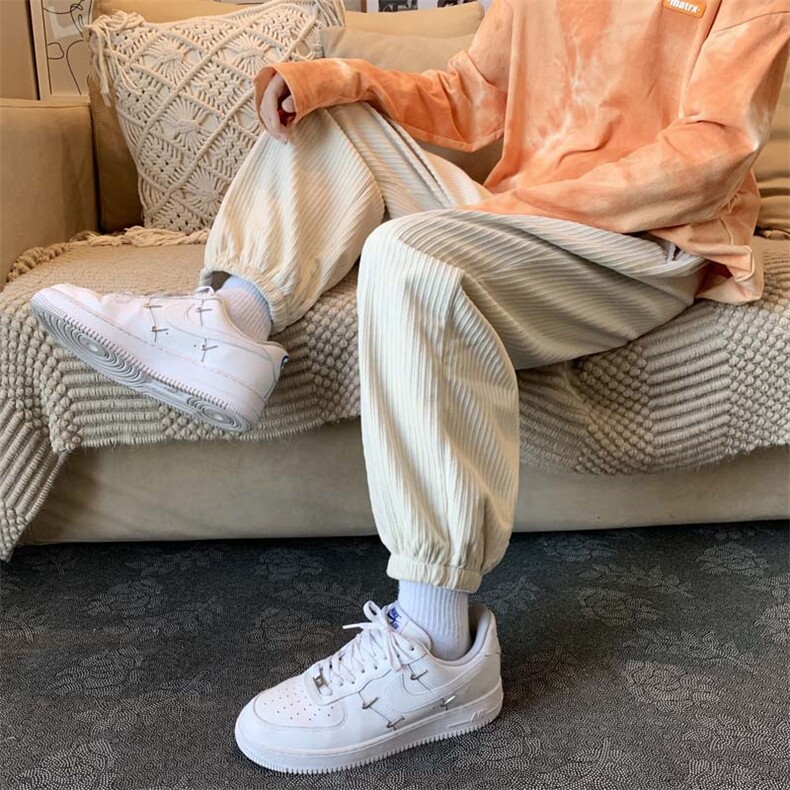百搭舒适松紧灯芯绒聚酯纤维1002-特批35,男装休闲裤,星座718-1
