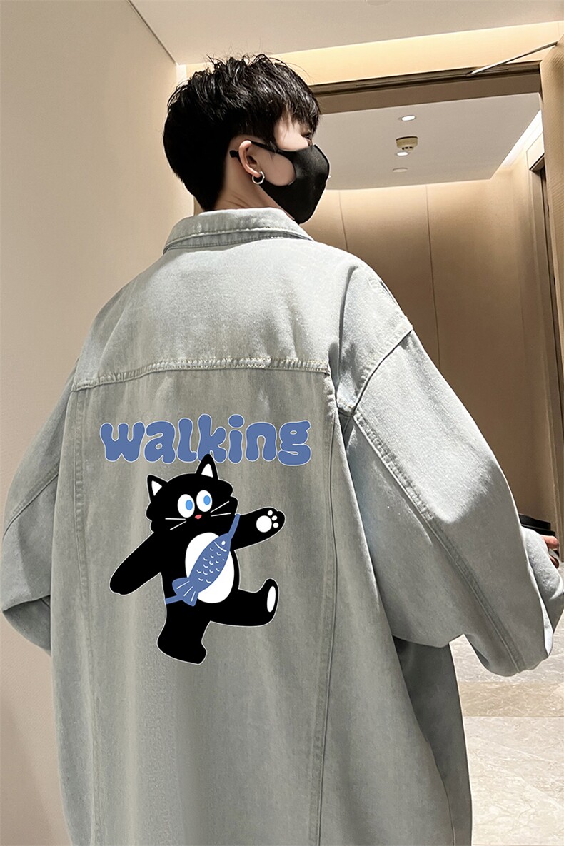 牛仔夹克男大码牛仔外套男茄克NJ77387-P60,男装夹克,电商A040