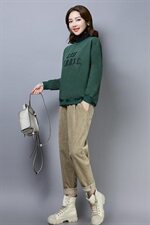 纯色字母长袖2020冬季新款加绒常规件套头卫衣，女装卫衣/绒衫，简韵佳