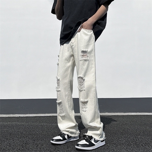 美式ins春夏高街破洞牛仔裤 N350 p55图片