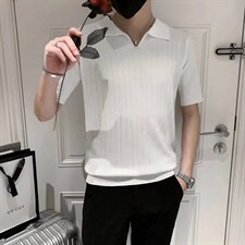 男春季潮韩版宽松百搭情侣冰丝短袖针织衫S249P37，男装针织衫/毛衣，星座1116-2