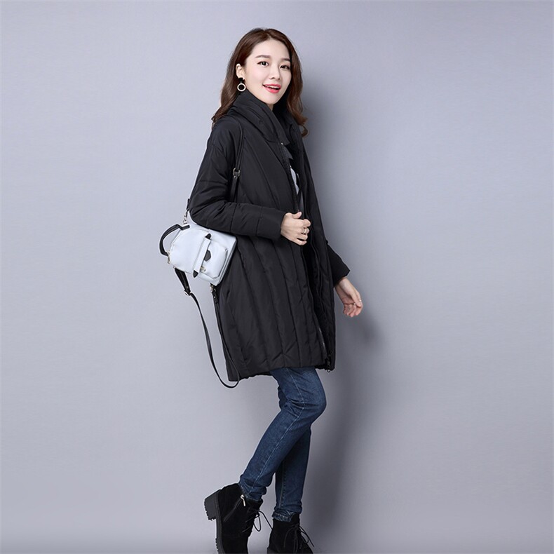 棉衣/棉服简约甜美清新韩版长袖中长款百搭纯色韩版可爱2020年冬季,女装棉衣/棉服,独衣靓