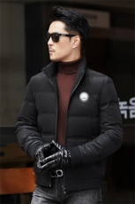 冬季白鸭绒加厚羽绒服短款中青年休闲立领保暖防寒潮服外套男装，男装羽绒服，钱塘6003（原4033）
