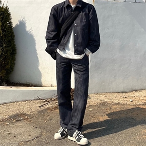 816B-NZ005-P80 春季男士牛仔布夹克韩版ins外套休闲宽松情侣百搭图片