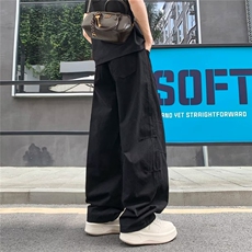 美式阔腿牛仔工装裤牛仔裤男女秋季新款高腰宽松百搭休闲直筒裤，男装牛仔裤，四季星座505