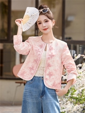 现货现货2026年春季新中式重工刺绣外套，女装短外套，艾仟回(原伊仟回)