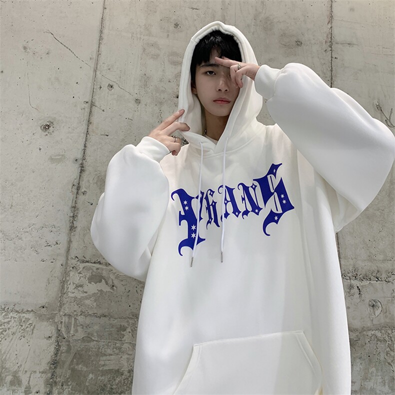 抖音供货、加绒360克现货字母印花连帽卫衣宽松D223A-WY2249-P50,男装卫衣,电商019-1