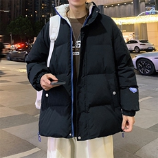 新款百搭设计感纯色港风棉衣M068B-P90控148，男装棉衣，星座717