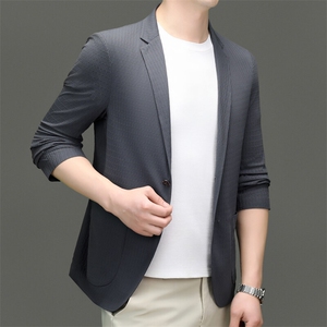 25新款春夏男士高品质防晒衣西服户外轻薄休闲时尚防晒衣西装外套图片