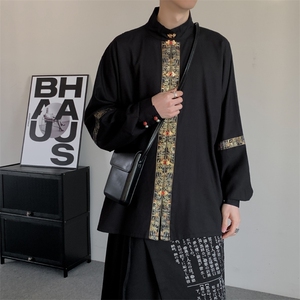 民族服装风大码明制宫廷复古明制汉服大码长衫唐宋朝衬衫大码