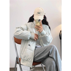 立领短款棉服女2025冬季新款小个子美式宽松保暖加厚情侣棉衣外套，男装棉衣，星座516A